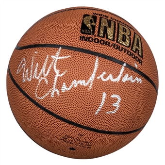 Wilt Chamberlain Signed Spalding Indoor/Outdoor Basketball (JSA)